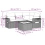 Garden sofa set with cushions 5 pieces gray synthetic rattan by , Garden sets - Ref: Foro24-3252457, Price: 368,52 €, Discoun...