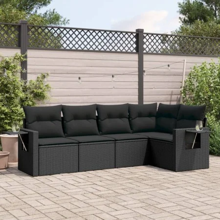 5-piece garden furniture set and black synthetic rattan cushions by , Garden sets - Ref: Foro24-3252462, Price: 377,59 €, Dis...