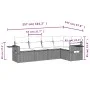 5-piece garden furniture set and black synthetic rattan cushions by , Garden sets - Ref: Foro24-3252462, Price: 377,59 €, Dis...