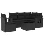 6-piece garden sofa set and black synthetic rattan cushions by , Garden sets - Ref: Foro24-3252512, Price: 419,88 €, Discount: %