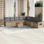 Garden sofa set with beige cushions 10 pieces synthetic rattan by , Garden sets - Ref: Foro24-3256941, Price: 610,69 €, Disco...