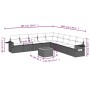Garden sofa set with beige cushions 10 pieces synthetic rattan by , Garden sets - Ref: Foro24-3256941, Price: 629,68 €, Disco...
