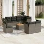 Set de muebles de jardín 9 pzas y cojines ratán sintético gris de , Conjuntos de jardín - Ref: Foro24-3223743, Precio: 536,89...