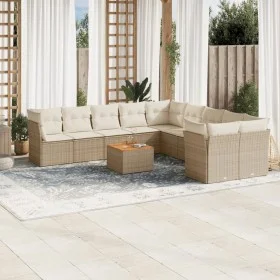 11-teiliges Gartensofa-Set mit beigen synthetischen Rattankissen von , Gartensets - Ref: Foro24-3223853, Preis: 702,91 €, Rab...