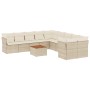 11-teiliges Gartensofa-Set mit beigen synthetischen Rattankissen von , Gartensets - Ref: Foro24-3223853, Preis: 676,14 €, Rab...