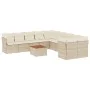 11-teiliges Gartensofa-Set mit beigen synthetischen Rattankissen von , Gartensets - Ref: Foro24-3223853, Preis: 702,91 €, Rab...
