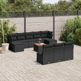 11-piece garden sofa set and black synthetic rattan cushions by , Garden sets - Ref: Foro24-3223864, Price: 628,72 €, Discoun...