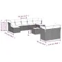 Gartensofa-Set 10-teilig mit schwarzen synthetischen Rattankissen von , Gartensets - Ref: Foro24-3250155, Preis: 584,09 €, Ra...