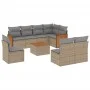 9-teiliges Gartensofa-Set mit beigen synthetischen Rattankissen von , Gartensets - Ref: Foro24-3260134, Preis: 556,16 €, Raba...