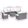 9-teiliges Gartensofa-Set mit beigen synthetischen Rattankissen von , Gartensets - Ref: Foro24-3260134, Preis: 556,16 €, Raba...