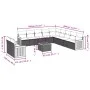 12-teiliges Gartensofa-Set und braune synthetische Rattankissen von , Gartensets - Ref: Foro24-3260218, Preis: 829,95 €, Raba...