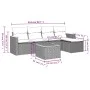 6-teiliges Gartensofa-Set und schwarze synthetische Rattankissen von , Gartensets - Ref: Foro24-3258324, Preis: 368,58 €, Rab...