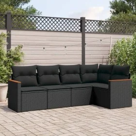 5-piece garden furniture set and black synthetic rattan cushions by , Garden sets - Ref: Foro24-3258345, Price: 353,72 €, Dis...