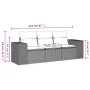 Garden sofa set with cushions 3 pieces black synthetic rattan by , Garden sets - Ref: Foro24-3254592, Price: 237,97 €, Discou...