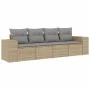 Garden sofa set with cushions 4 pieces beige synthetic rattan by , Garden sets - Ref: Foro24-3254616, Price: 299,96 €, Discou...