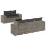 6-teiliges Gartenmöbel-Set und graue synthetische Rattankissen von , Gartensets - Ref: Foro24-3254637, Preis: 439,08 €, Rabat...