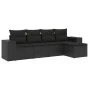 5-teiliges Gartenmöbel-Set und schwarze synthetische Rattankissen von , Gartensets - Ref: Foro24-3254822, Preis: 354,26 €, Ra...