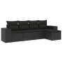 5-teiliges Gartenmöbel-Set und schwarze synthetische Rattankissen von , Gartensets - Ref: Foro24-3254822, Preis: 347,05 €, Ra...