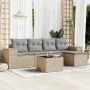 Gartensofa-Set mit Kissen, 6-teilig, beiges synthetisches Rattan von , Gartensets - Ref: Foro24-3254836, Preis: 405,81 €, Rab...
