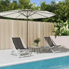 Folding beach chairs 2 units aluminum and gray textilene by , Garden chairs - Ref: Foro24-360167, Price: 120,76 €, Discount: %