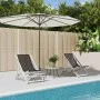 Klappbare Strandkörbe 2 Einheiten aus Aluminium und grauem Textilene von , Gartenstühle - Ref: Foro24-360167, Preis: 123,18 €...