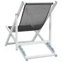 Klappbare Strandkörbe 2 Einheiten aus Aluminium und grauem Textilene von , Gartenstühle - Ref: Foro24-360167, Preis: 123,18 €...