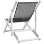 Klappbare Strandkörbe 2 Einheiten aus Aluminium und grauem Textilene von , Gartenstühle - Ref: Foro24-360167, Preis: 123,18 €...