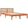 Bettgestell aus massivem, wachsbraunem Kiefernholz, 150 x 200 cm von , Betten und Lattenroste - Ref: Foro24-844146, Preis: 98...