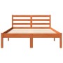 Wax brown pine solid wood bed frame 150x200 cm by , Beds and slatted bases - Ref: Foro24-844146, Price: 99,09 €, Discount: %