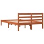 Wax brown pine solid wood bed frame 150x200 cm by , Beds and slatted bases - Ref: Foro24-844146, Price: 99,09 €, Discount: %