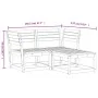 Garden sofa set 3 pieces solid Douglas fir wood by , Garden sets - Ref: Foro24-3216988, Price: 229,20 €, Discount: %