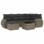 7-piece garden sofa set with gray PE rattan cushions by , Modular outdoor sofas - Ref: Foro24-3221669, Price: 437,19 €, Disco...