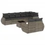 9-piece garden furniture set and gray synthetic rattan cushions by , Modular outdoor sofas - Ref: Foro24-3221629, Price: 628,...