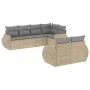 7-piece garden sofa set and beige synthetic rattan cushions by , Modular outdoor sofas - Ref: Foro24-3221608, Price: 535,49 €...