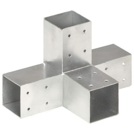 X-förmiger Pfostenverbinder aus verzinktem Metall 71x71 mm von vidaXL, Zaunpfosten - Ref: Foro24-145459, Preis: 32,82 €, Raba...