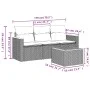Gartensofa-Set mit Kissen, 4-teilig, beiges synthetisches Rattan von , Gartensets - Ref: Foro24-3258167, Preis: 256,40 €, Rab...