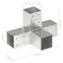 Conector de postes en forma de X metal galvanizado 71x71 mm de vidaXL, Postes de cerca - Ref: Foro24-145459, Precio: 26,83 €,...