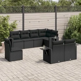 8-teiliges Gartensofa-Set und schwarze synthetische Rattankissen von , Gartensets - Ref: Foro24-3252772, Preis: 616,59 €, Rab...