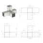 X-förmiger Pfostenverbinder aus verzinktem Metall 71x71 mm von vidaXL, Zaunpfosten - Ref: Foro24-145459, Preis: 32,82 €, Raba...