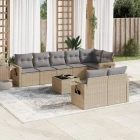 9-piece garden sofa set with beige synthetic rattan cushions by , Garden sets - Ref: Foro24-3252766, Price: 643,37 €, Discoun...
