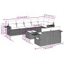 9-teiliges Gartensofa-Set mit beigen synthetischen Rattankissen von , Gartensets - Ref: Foro24-3252766, Preis: 643,37 €, Raba...