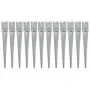 Ground spikes 12 pcs silver galvanized steel 10x10x76 cm by vidaXL, Spikes for anchoring in the ground - Ref: Foro24-145421, ...