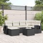 7-piece garden dining set and black synthetic rattan cushions by , Garden sets - Ref: Foro24-3252803, Price: 428,59 €, Discou...