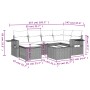 7-piece garden dining set and black synthetic rattan cushions by , Garden sets - Ref: Foro24-3252803, Price: 428,59 €, Discou...