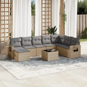 9-teiliges Gartensofa-Set mit beigen synthetischen Rattankissen von , Gartensets - Ref: Foro24-3252906, Preis: 561,65 €, Raba...