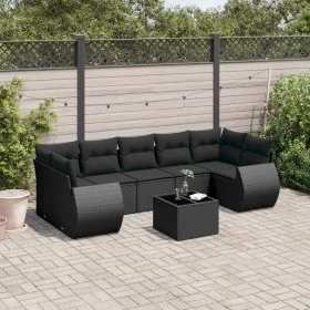 8-teiliges Gartensofa-Set und schwarze synthetische Rattankissen von , Gartensets - Ref: Foro24-3253472, Preis: 517,58 €, Rab...