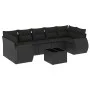 8-piece garden sofa set and black synthetic rattan cushions by , Garden sets - Ref: Foro24-3253472, Price: 517,30 €, Discount: %
