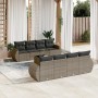 9-teiliges Gartenmöbel-Set und graue synthetische Rattankissen von , Gartensets - Ref: Foro24-3253487, Preis: 588,82 €, Rabat...