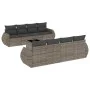 9-piece garden furniture set and gray synthetic rattan cushions by , Garden sets - Ref: Foro24-3253487, Price: 598,39 €, Disc...