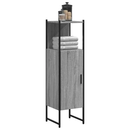 Armario de baño madera de ingeniería gris Sonoma 33x33x120,5 cm de , Tocadores - Ref: Foro24-842469, Precio: 59,54 €, Descuen...